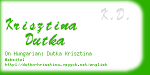 krisztina dutka business card